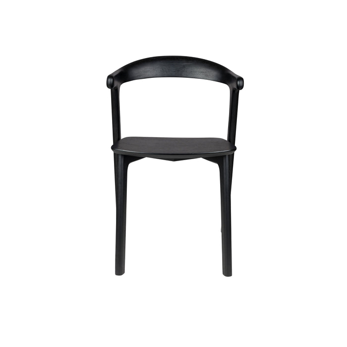 Zuiver Northwood Eetkamerstoelen Hout Zwart - Set van 2