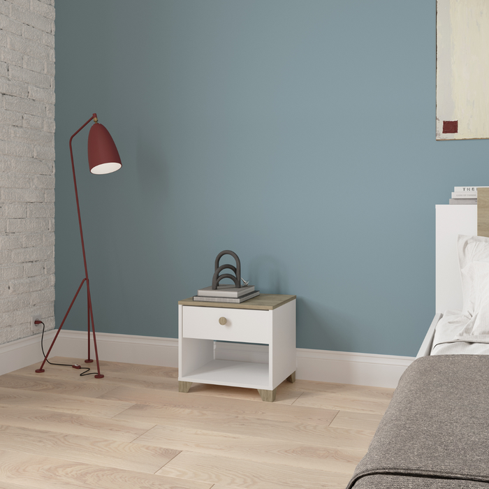 Calicosy - IZZY Nachtkastje 1 lade - H39,7 cm - Wit