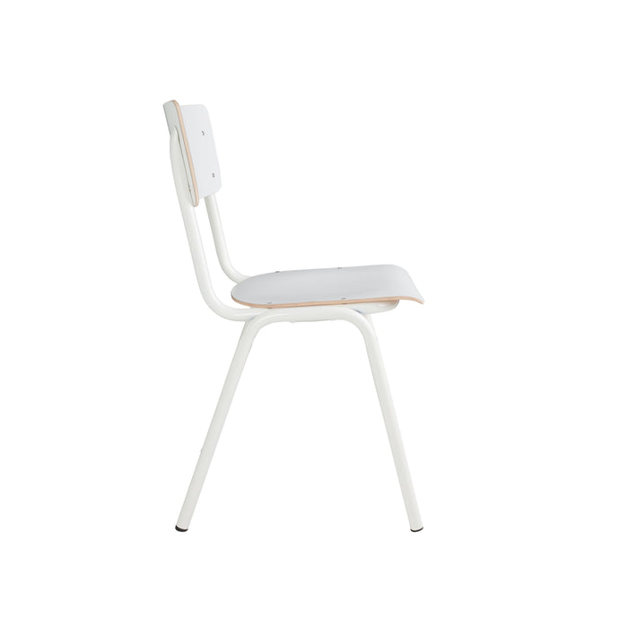 Zuiver Back To School HPL Eetkamerstoelen Wit - Set van 4