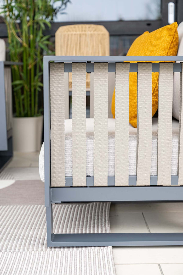 Bologna lounge fauteuil - carbon black - taupe - desert sand