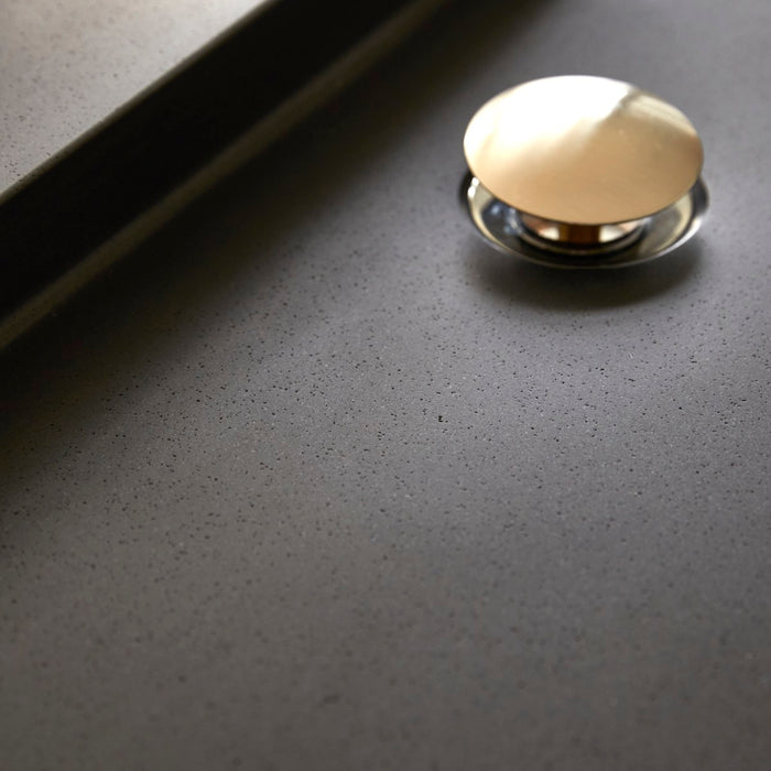 Tikamoon - Massief eikenhouten en lavastenen badkamermeubel 120 cm