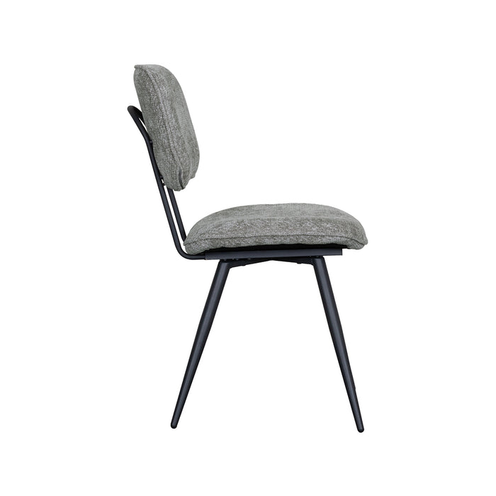 LABEL51 - Eetkamerstoel Liva - Stone Elite - Zwart Metaal