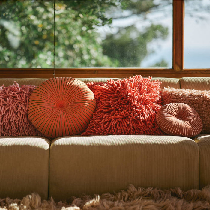 HKliving Rugged Woolen Sierkussen 50 x 50 cm - Cherry Red