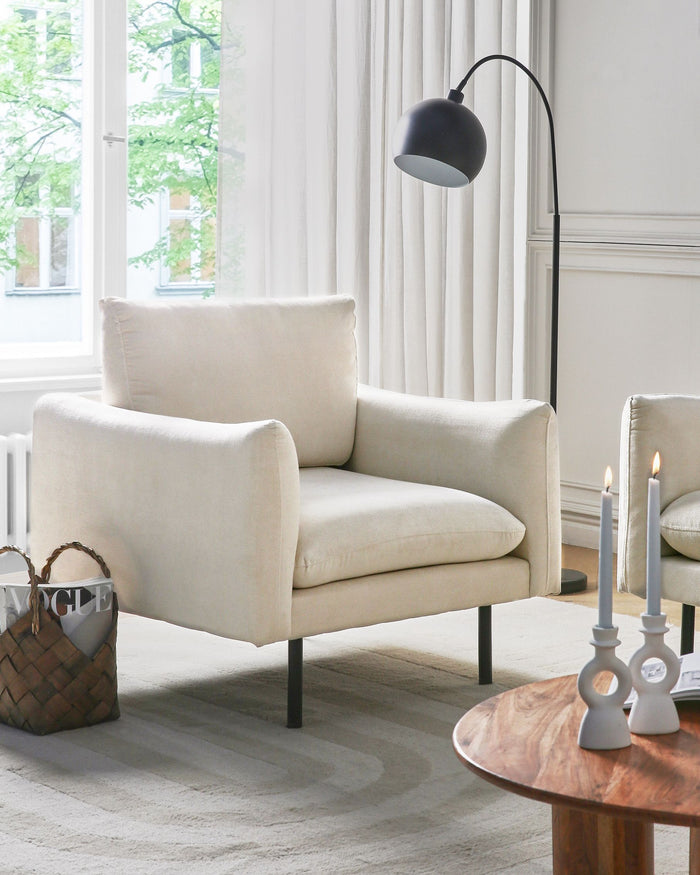 Beliani - VINTERBRO - Fauteuil - Lichtbeige - Polyester