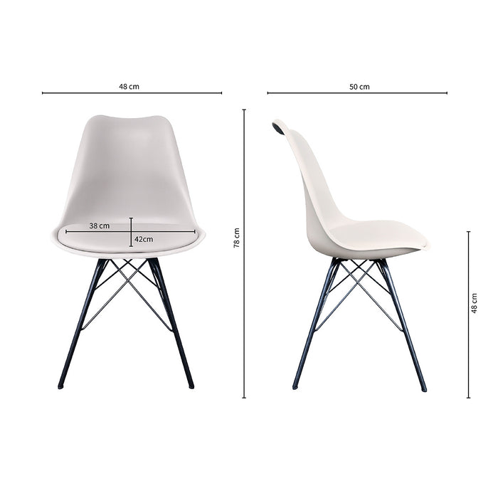 Kick kuipstoel Metal Luuk - Champagne