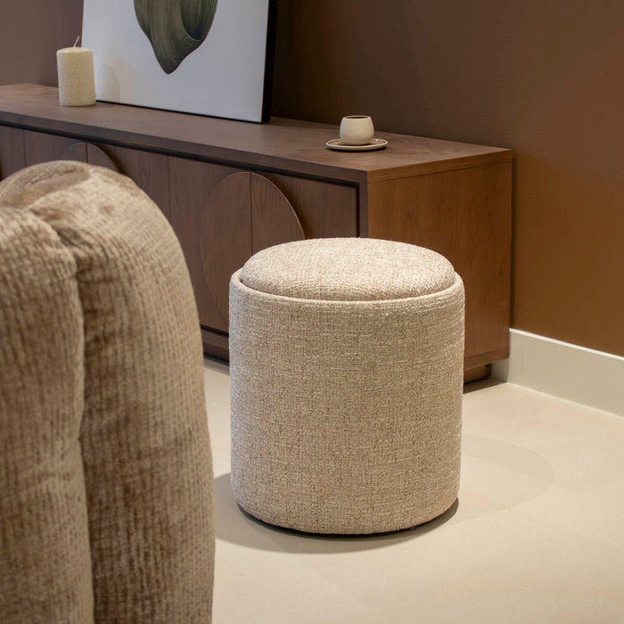 DÉJA Living - Bijzettafel Beige|Naturel - Incl. Opbergruimte - Zara