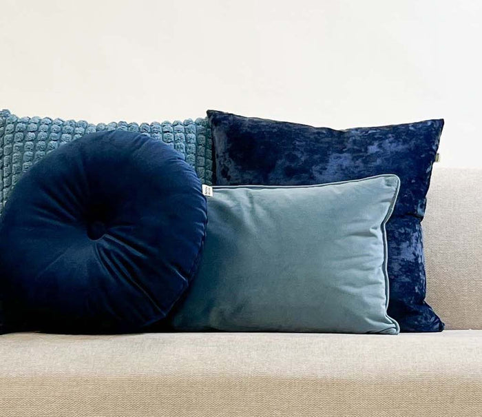 Dutch Decor sierkussen OLLY - Ø40 cm Insignia Blue