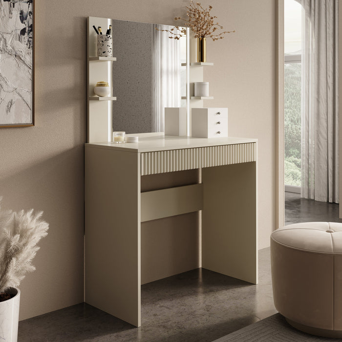 Meubella - Delaware - Kaptafel - Beige - 80x40 cm