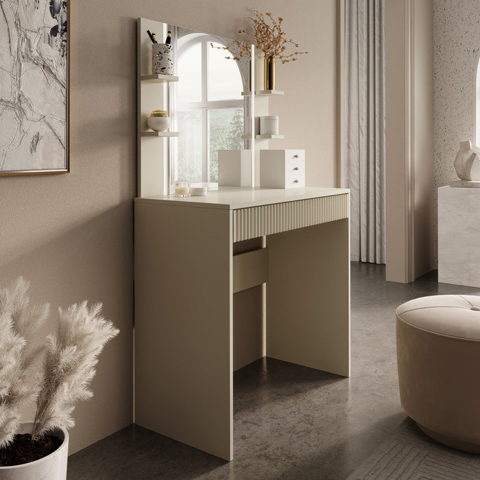 Meubella - Delaware - Kaptafel - Beige - 80x40 cm