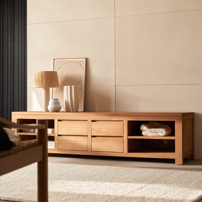 Tikamoon - Patio - Tv-meubel van massief teakhout 200 cm