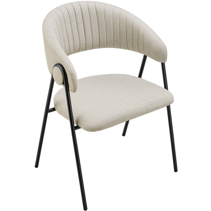 tectake® Eetkamerstoel Bedano, gestoffeerd, geweven stof, 150 kg