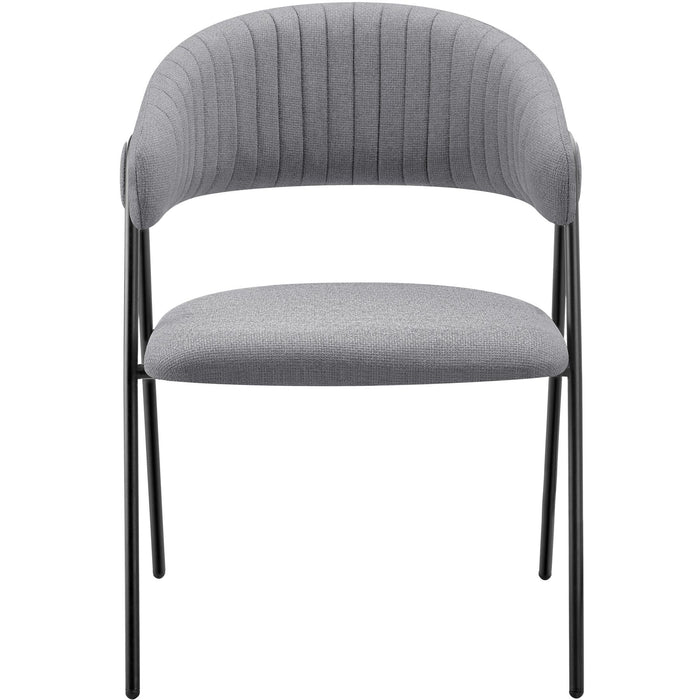 tectake® Eetkamerstoel Bedano, gestoffeerd, geweven stof, 150 kg