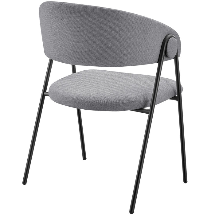 tectake® Eetkamerstoel Bedano, gestoffeerd, geweven stof, 150 kg