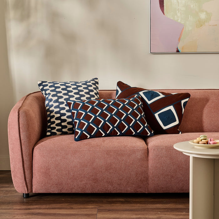 by fonQ Wavies Sierkussen 50 x 50 cm - Blauw