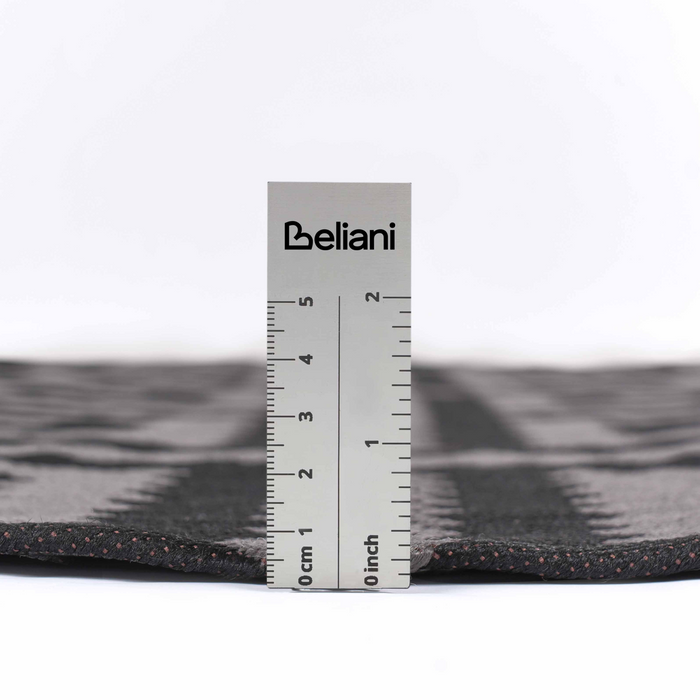 Beliani-AJMER-Outdoor vloerkleed-Grijs|Zwart-120 cm-Polypropyleen