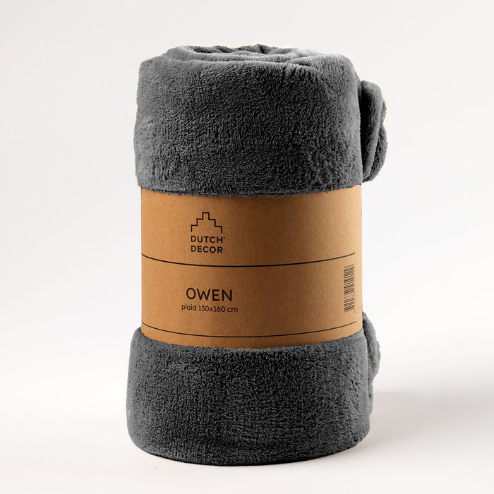 Dutch Decor plaid OWEN - 130x160 cm Charcoal Gray
