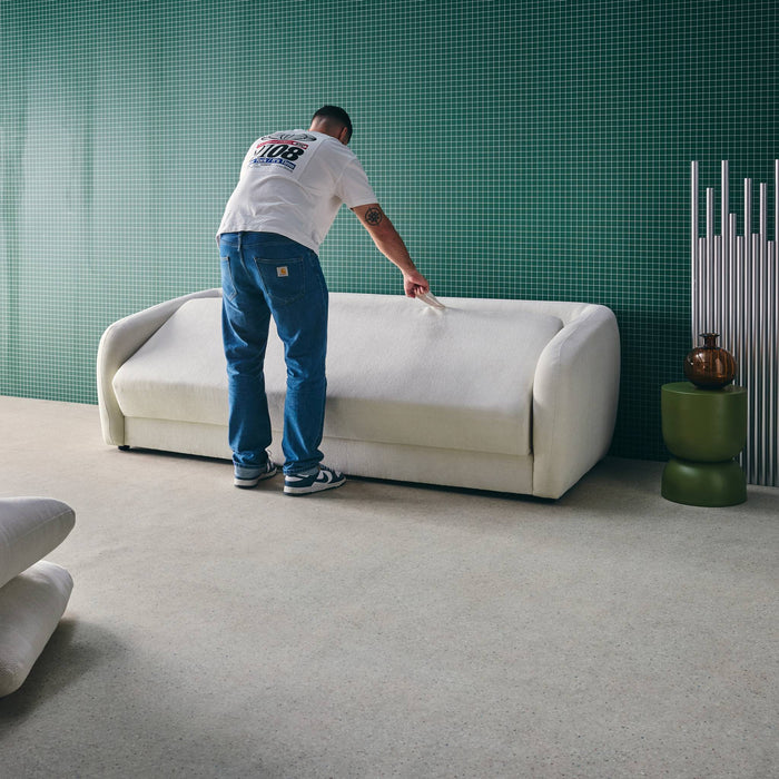 sweeek - Slaapbank 3 zitplaatsen chenille stof