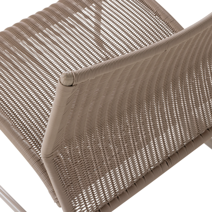 WOOOD West Tuin Loungestoel - Kunststof - Zand - 67x78x70