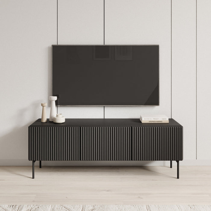 Meubella - Marajo - TV-Meubel - Zwart - 147 cm