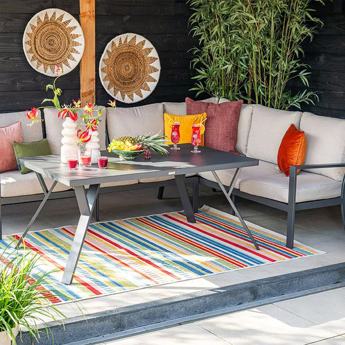 Sergio lounge-diningset - 3-delig - rechts -carbon black-desert sand