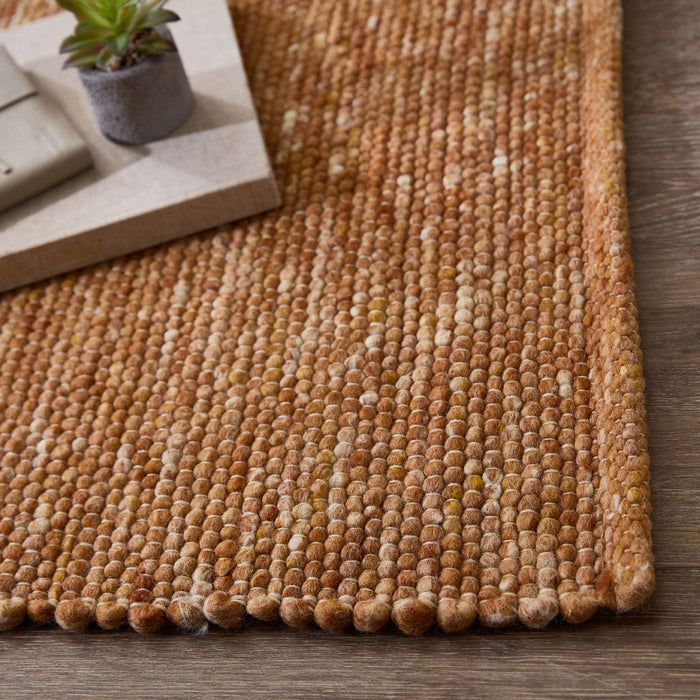 Theko Handgeweven wollen tapijt Alpen 90x160 cm - Terracotta