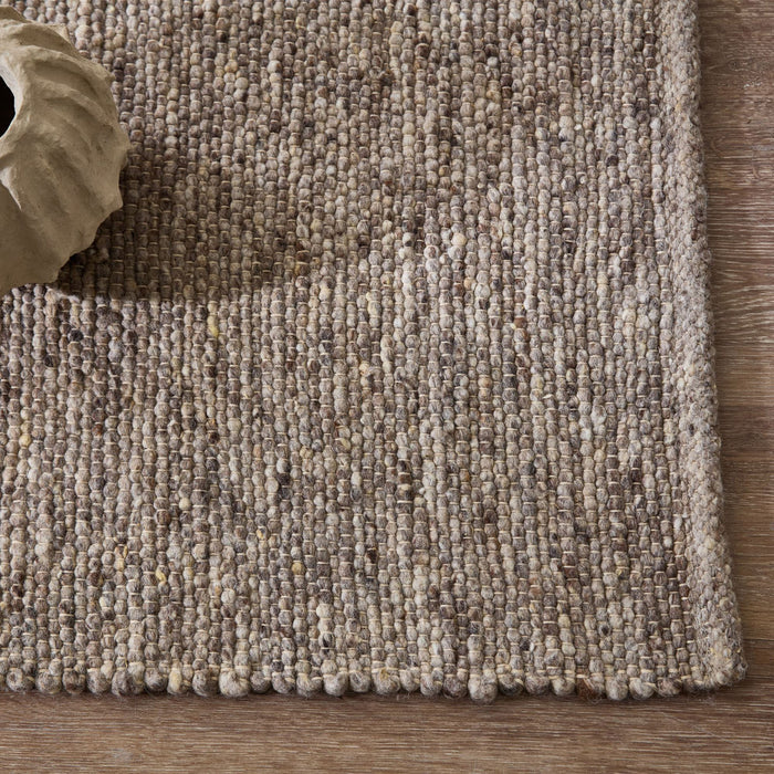 Theko Handgeweven wollen tapijt Alpen 40x60 cm - Bruin