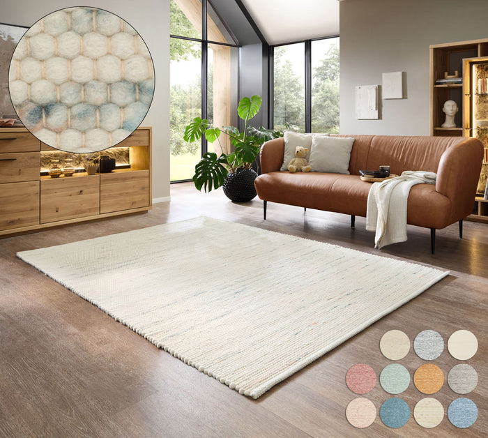 Theko Handgeweven wollen tapijt Alpen 70x140 cm - Multicolor