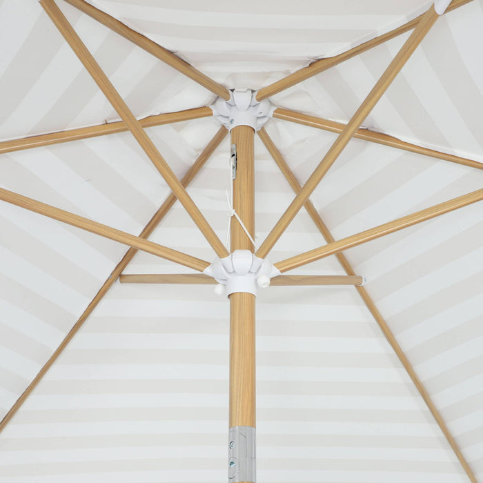 sweeek - Ronde parasol 3m centrale mast met houteffect