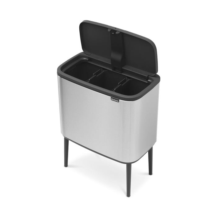 Brabantia Bo Touch Bin Afvalemmer 33 Liter (3x11 Liter) Vingerafdrukvrij