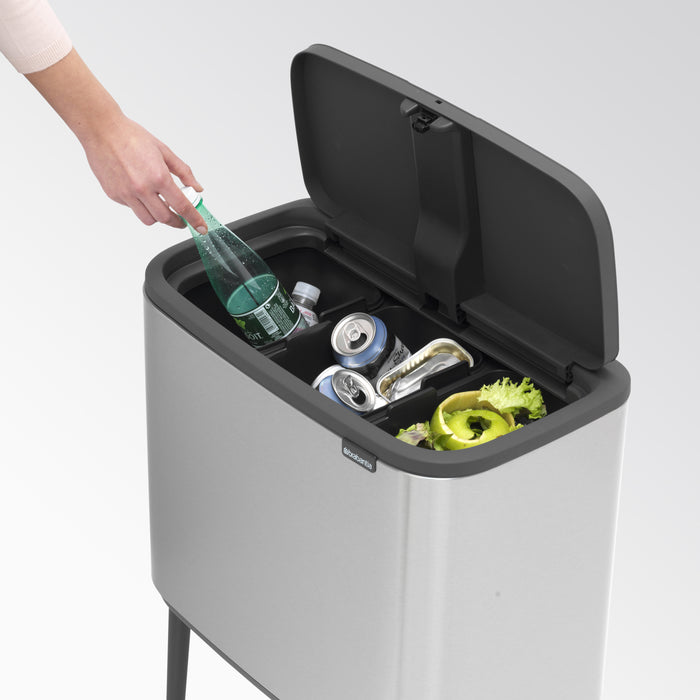 Brabantia Bo Touch Bin Afvalemmer 33 Liter (3x11 Liter) Vingerafdrukvrij