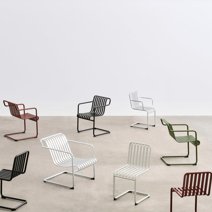 HAY Palissade Cantilever Stoel met Armleuning - Gegalvaniseerd Staal