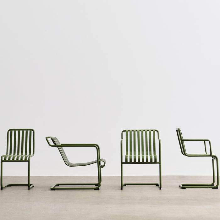 HAY Palissade Cantilever Stoel met Armleuning - Olijfgroen