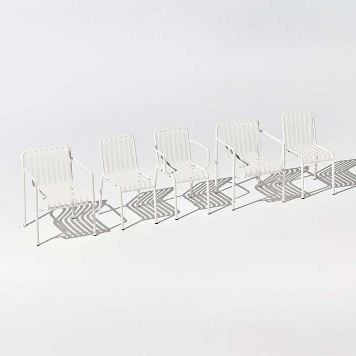 HAY Palissade Stoel met Armleuning - Crème Wit