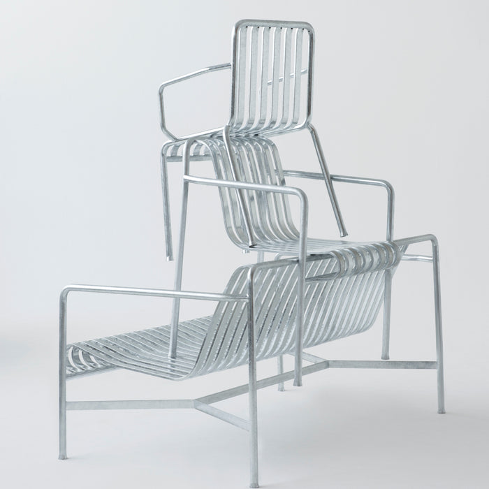 HAY Palissade Tuinbank 2,5-zits met Armleuning - Gegalvaniseerd Staal