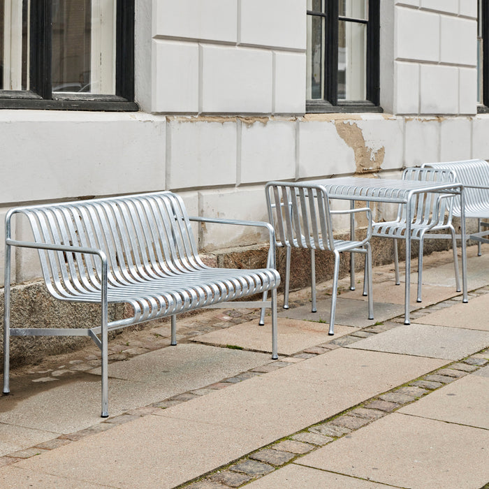 HAY Palissade Tuinbank 2,5-zits met Armleuning - Gegalvaniseerd Staal