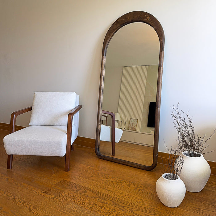 by fonQ Solace Spiegel 180 x 80 cm - Ovaal - Walnoot