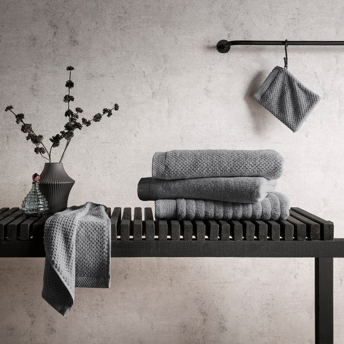 Heckett Lane Premium Baddoek 60x110cm Set van 2 - classic anthracite