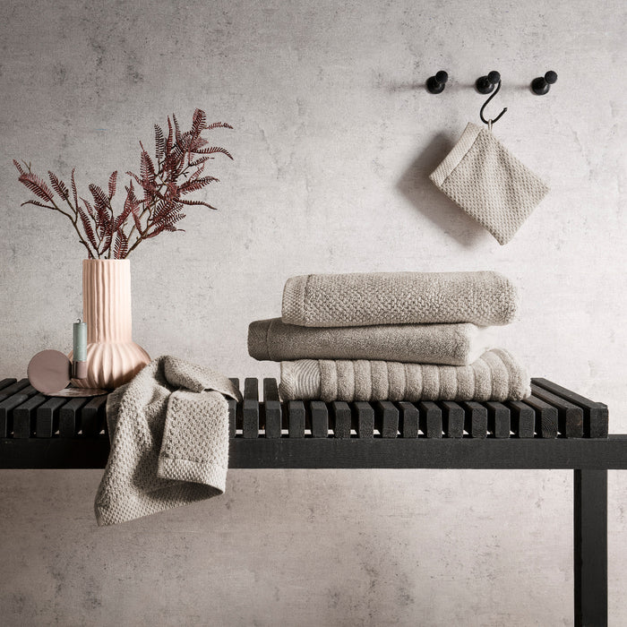 Heckett Lane Premium Gastendoekjes 30x50cm Set van 3 - taupe