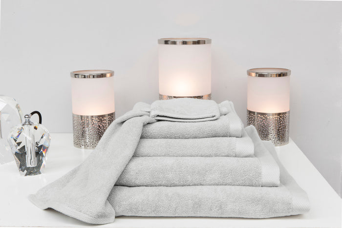 Heckett Lane Premium Gastendoekjes 30x50cm Set van 3 - glacier grey