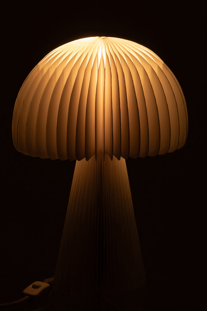 J-Line lampenkap Paddenstoel Vouwbaar - papier - gebroken wi