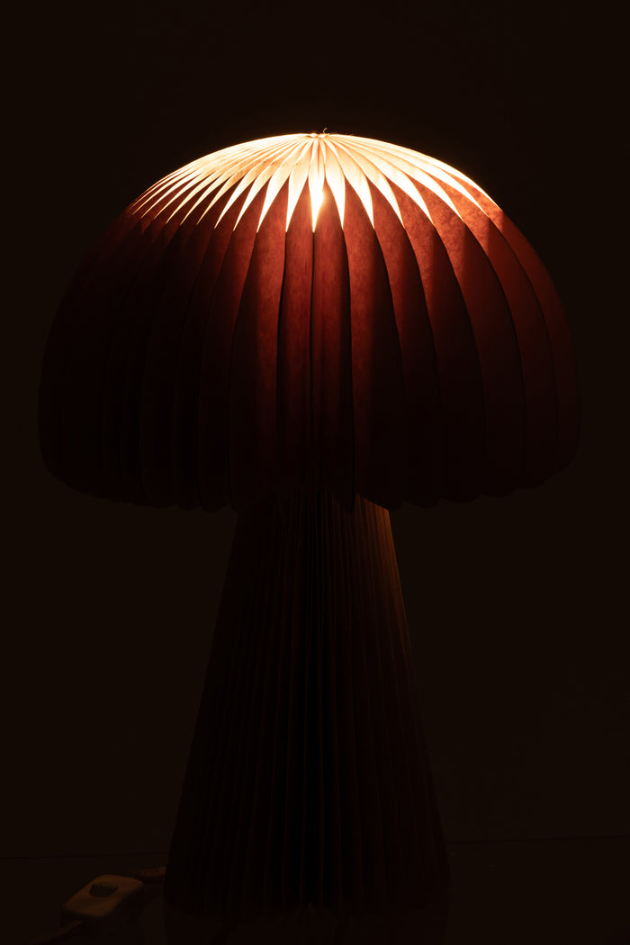 J-Line lampenkap Paddenstoel Vouwbaar - papier - goud