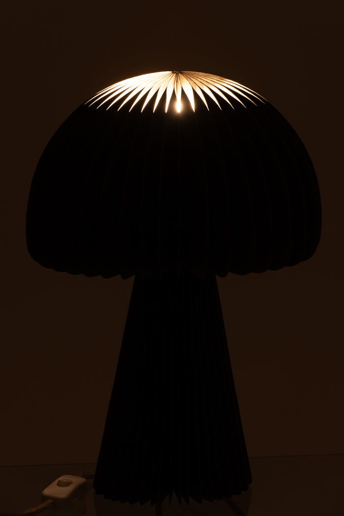 J-Line lampenkap Paddenstoel Vouwbaar - papier - bruin