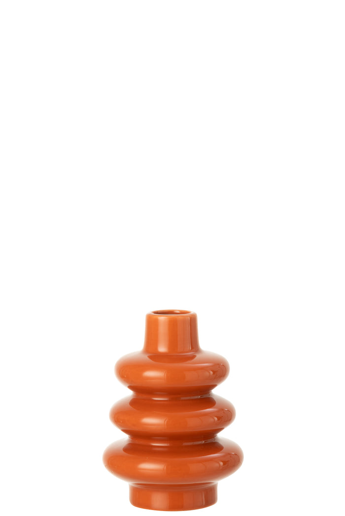 J-Line vaas Buoys Shiny - porselein - terracotta - small