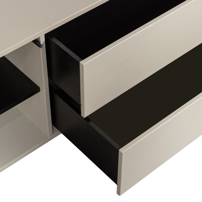 vtwonen Settle Down TV-meubel - Grenenhout - Dust - 45x200x44