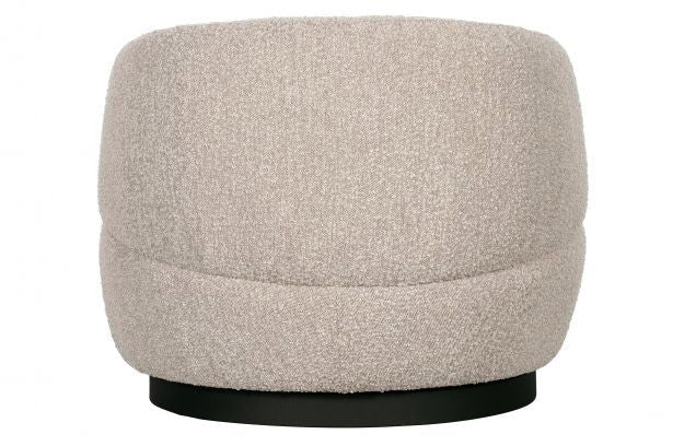 WOOOD Woolly Draaifauteuil - Naturel Bouclé