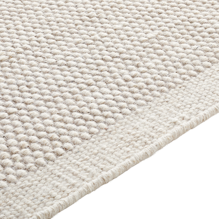 by fonQ Chess Wollen Vloerkleed 200 x 300 cm - Wit