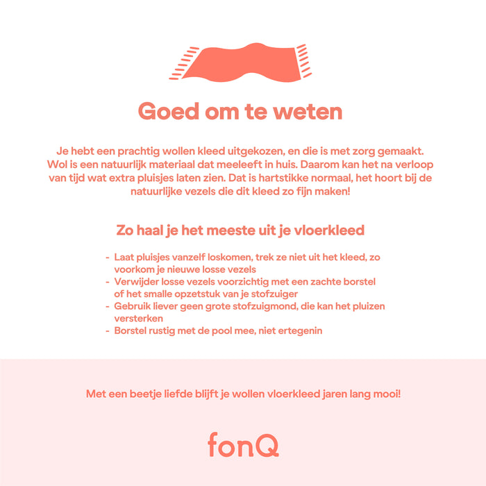 by fonQ Lane Wollen Vloerkleed 160 x 230 cm - Ivoor