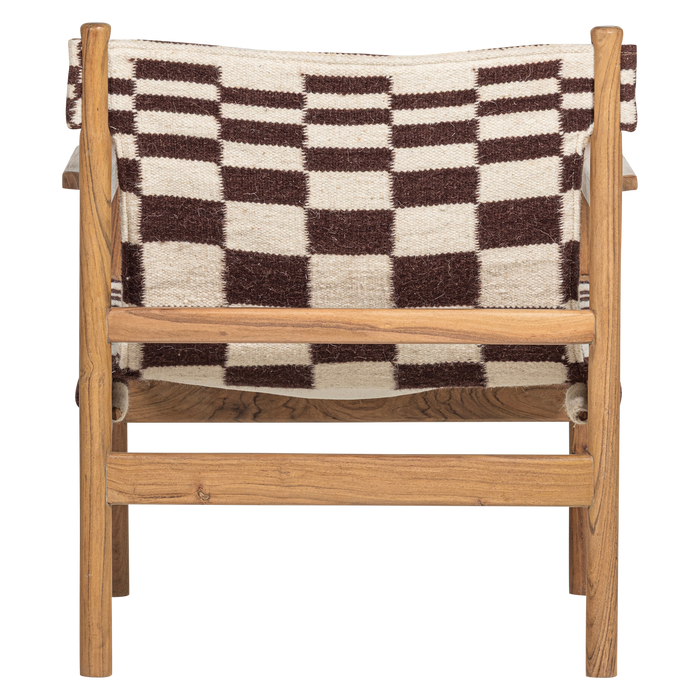 WOOOD Zano Fauteuil Met Houten Frame - Hout - Naturel|Bruin - 76x73x67