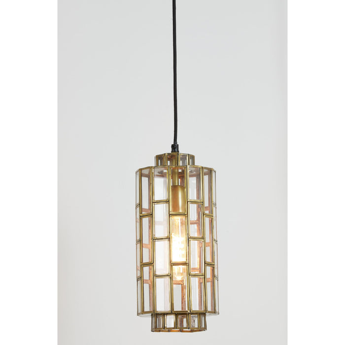 Light&living Hanglamp Ø15x31 cm SØSTRENE antiek brons+glas
