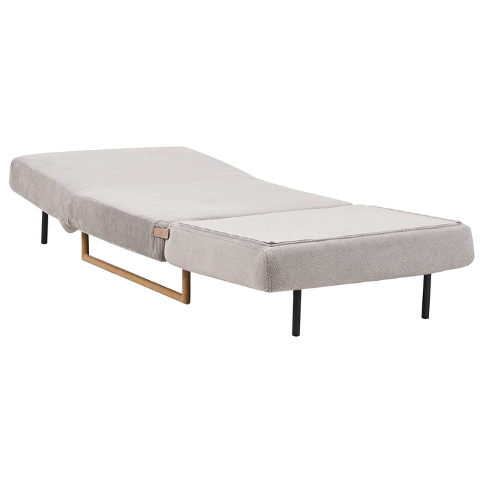 Beliani - JERSLEV - 1-zits slaapbank - Grijs - Polyester